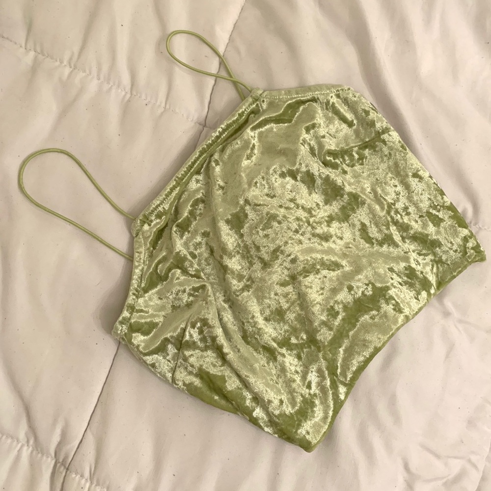 Crushed velvet croptop